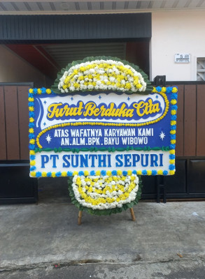 Papan Bunga Duka di Pondok Sayur
